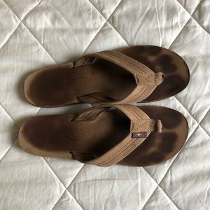 Wide Strap Rainbow Flip Flops